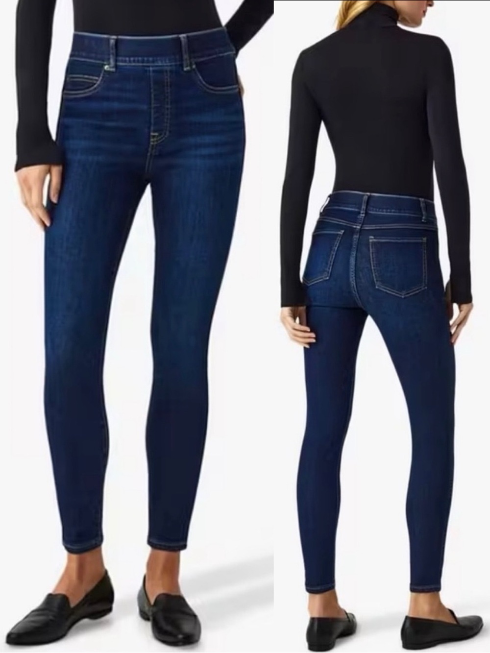 NWT SPANX Ankle Skinny Jeans in Midnight Shade Blue 2X